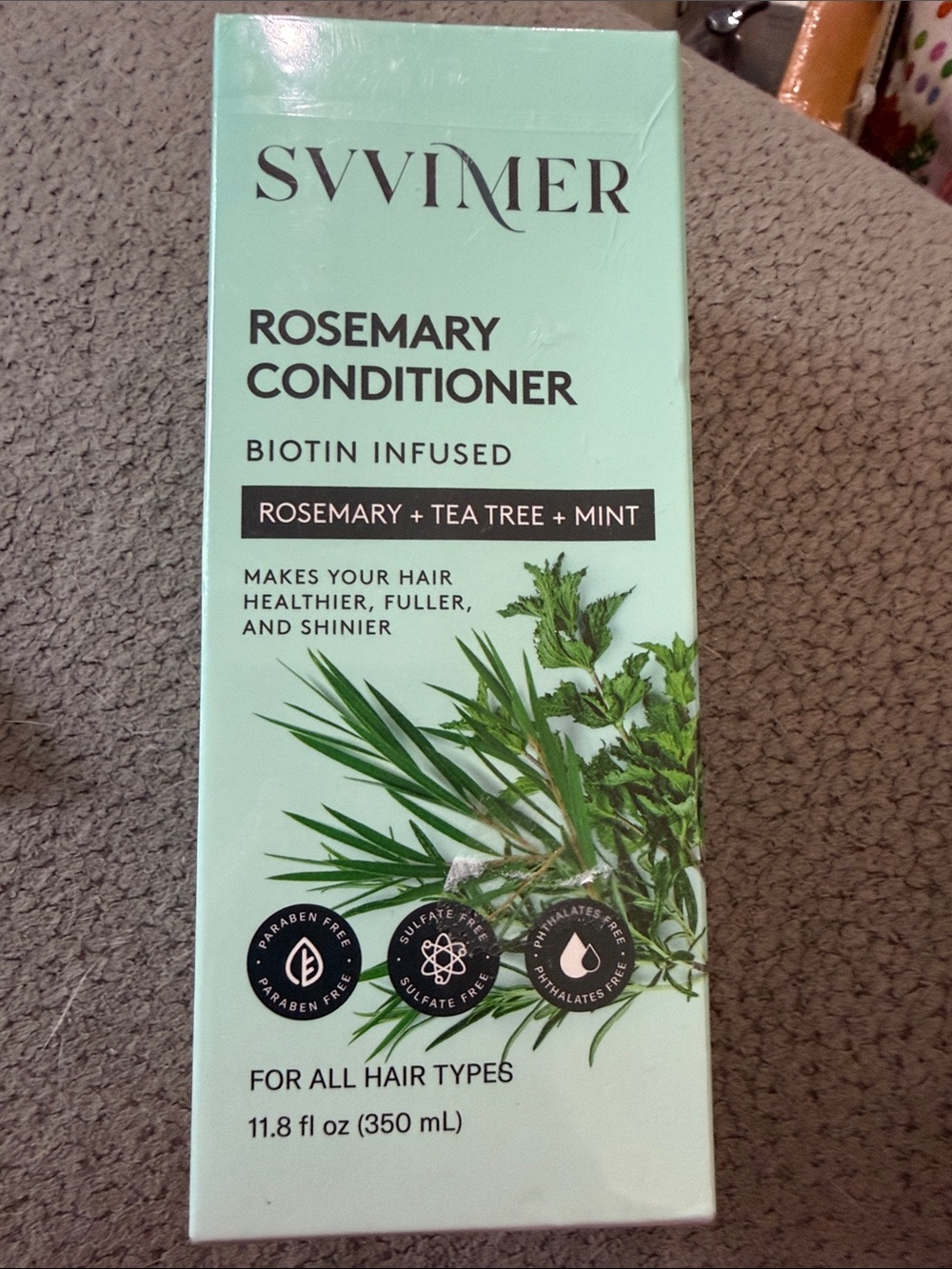 Svvimer Rosemary Tea Tree Mint Growth Conditioner Damaged Dry Thinning Hair 11.8